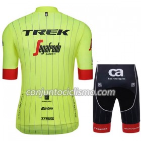 Conjunto Maillot + Culotte Corto 2018 Trek-Segafredo Niños N002